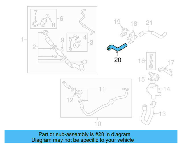 Coolant Hose 5C0-121-096-D - View 6