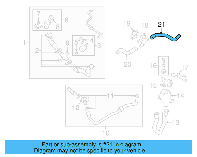 Coolant Hose 5C0-121-096-E - View 2