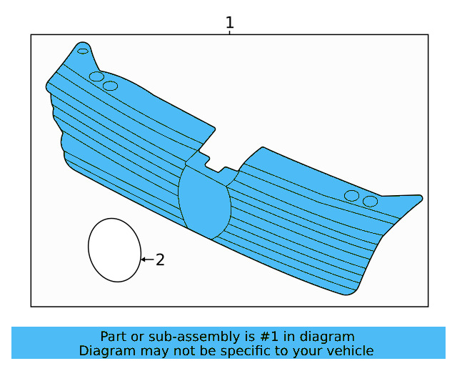 Center Grille 2GJ-853-651-AF-ZLL - View 2