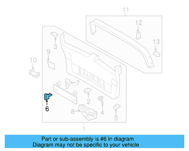 Lower Center Pillar Trim Clip 4A0-867-276-B - View 140