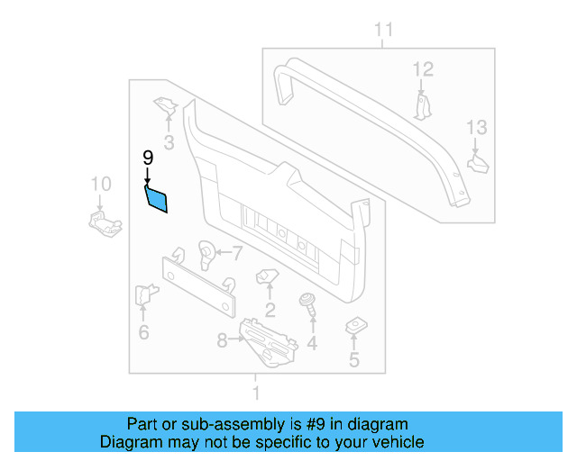 Lower Center Pillar Trim Clip 4A0-867-276-B - View 144