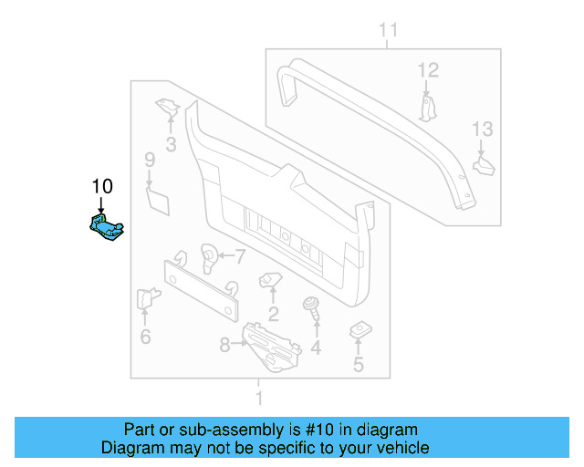 Lower Center Pillar Trim Clip 4A0-867-276-B - View 132