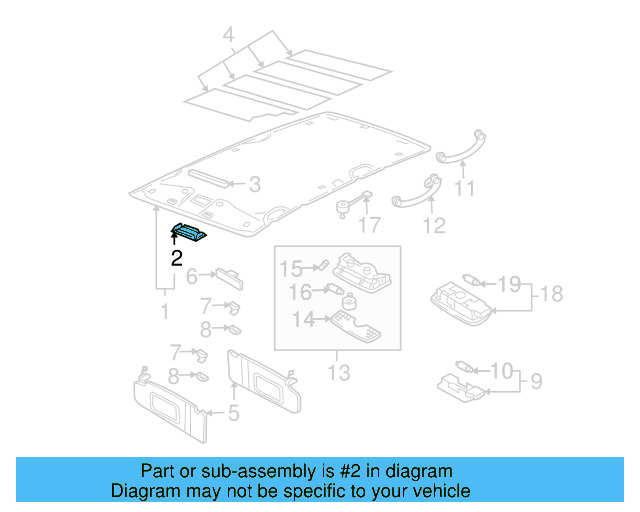 Headliner Reinforcement 3B0-867-599 - View 25
