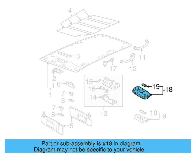 Interior Lamp 3B0-947-291-B-95T - View 39