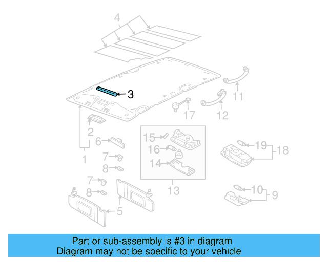 Headliner Spacer 1J0-867-596 - View 5