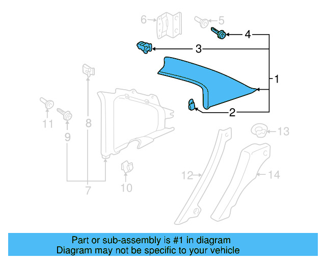 Rear Trim 3B9-867-246-A-2XP - View 8