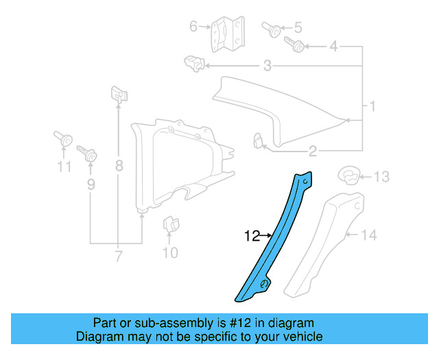 Rear Trim 3B9-867-246-A-2XP - View 5