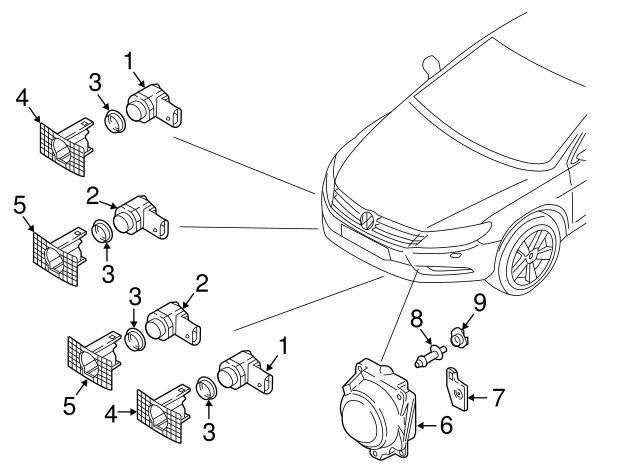 Distance Sensor Mount 3C0-907-179 - View 8
