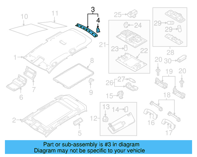 Rear Header Trim 5GM-867-617-A-ZA2 - View 3