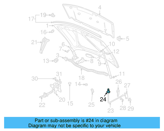 Release Cable Grommet 1K1-823-544 - View 3