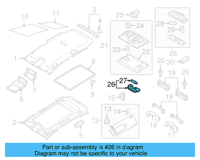 Visor Lamp 1K0-947-109-Y20 - View 47