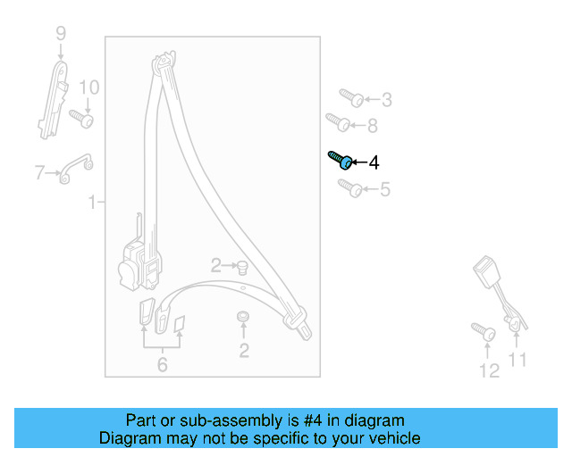 Lower Column Cover Screw N-909-446-03 - View 6