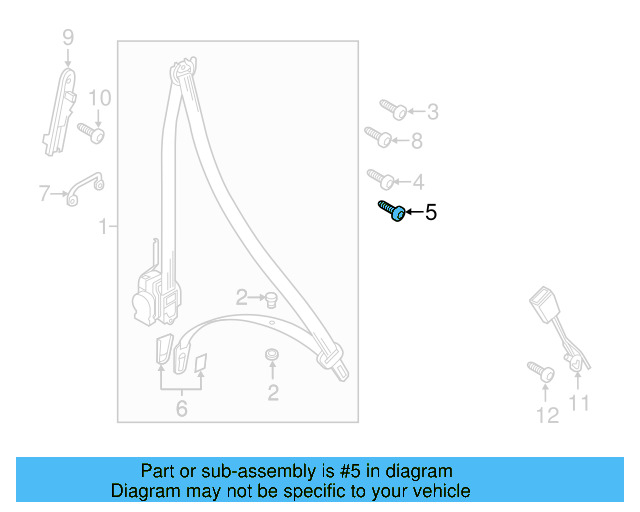 Lower Column Cover Screw N-909-446-03 - View 7