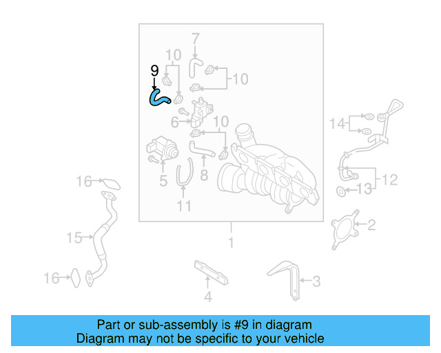 Vacuum Hose 06J-145-718-E - View 13