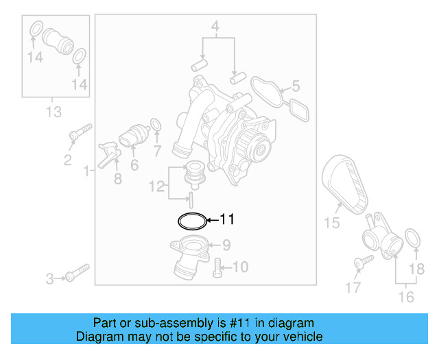 Engine Coolant Thermostat Gasket 06H-121-119-E - View 26