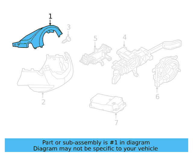 Upper Column Cover 3G0-858-560-A-82V - View 3