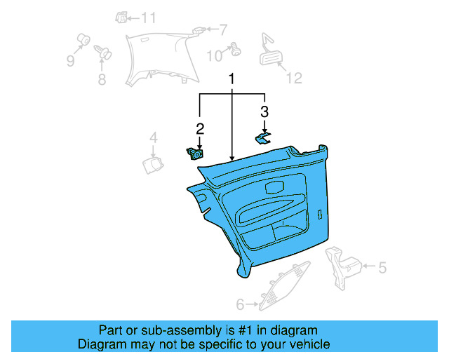 Lower Quarter Trim 1K3-867-044-FS-TSA - View 3