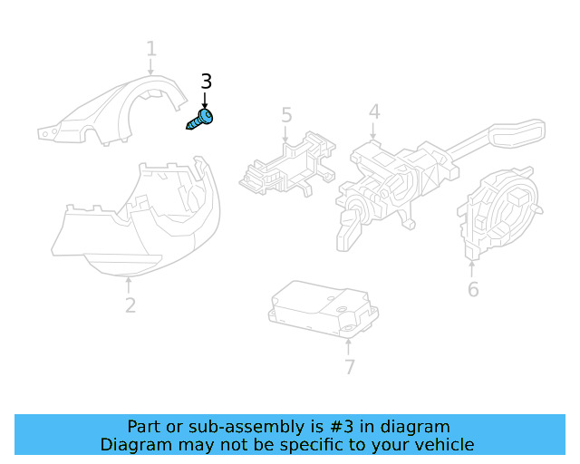 Lower Column Cover Bolt N-909-446-04 - View 4
