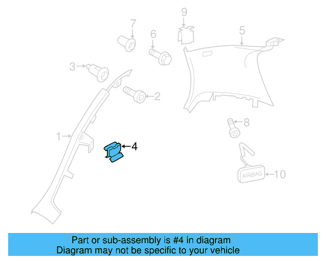 Lower Quarter Trim Clip 1K0-853-577 - View 4