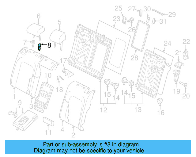 Headrest Guide 5G0-886-920-D-82V - View 26