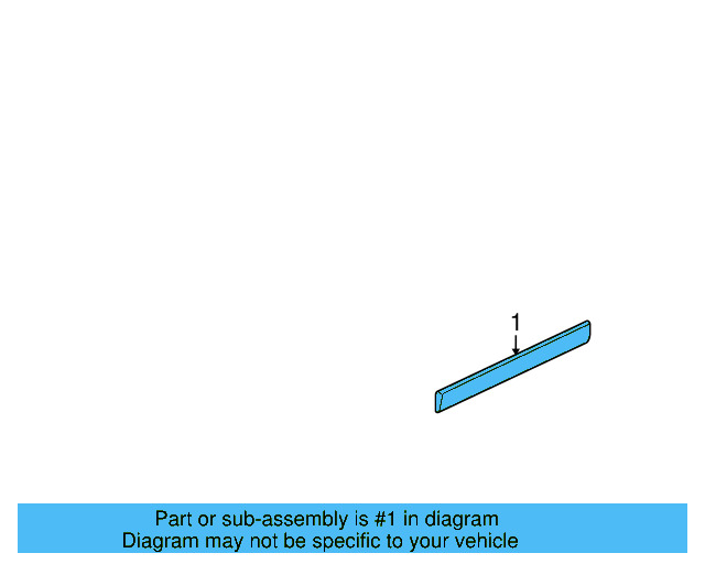 Body Side Molding (Unpainted) 1k3853536agru - View 3