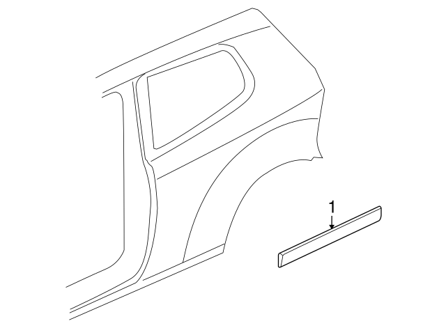 Body Side Molding (Unpainted) 1k3853536agru