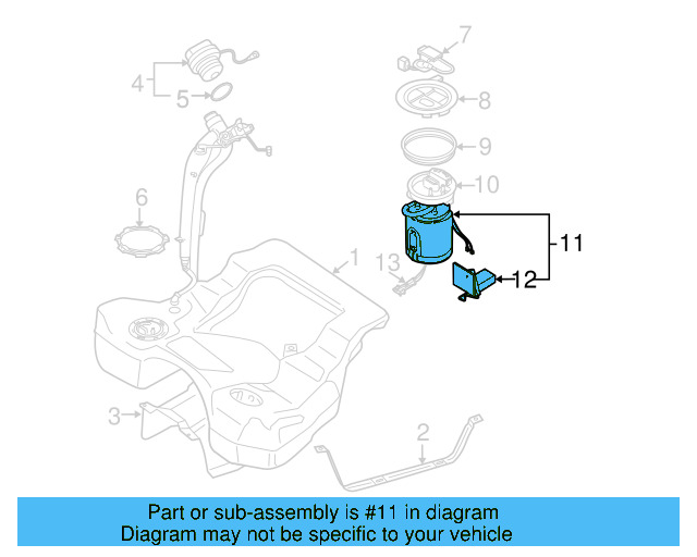 Fuel Pump Assembly 3C8-919-051-B - View 7