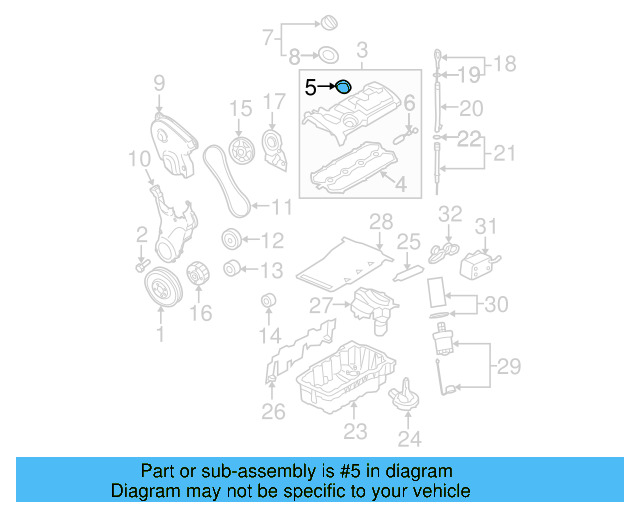 Valve Cover O 06F-133-287 - View 4