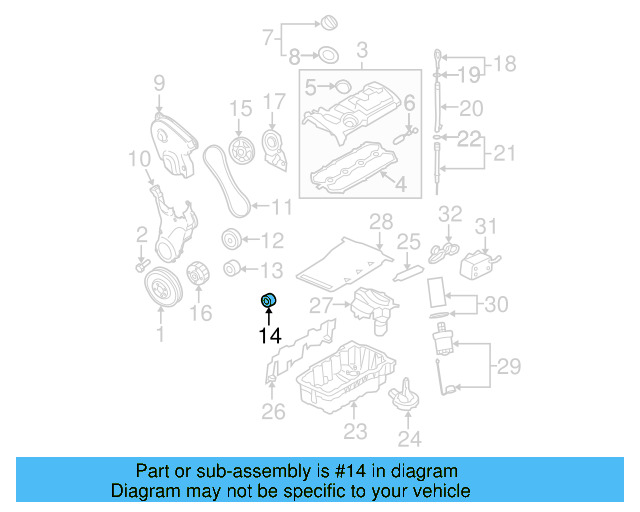 Engine Timing Belt Idler 06B-109-244 - View 16