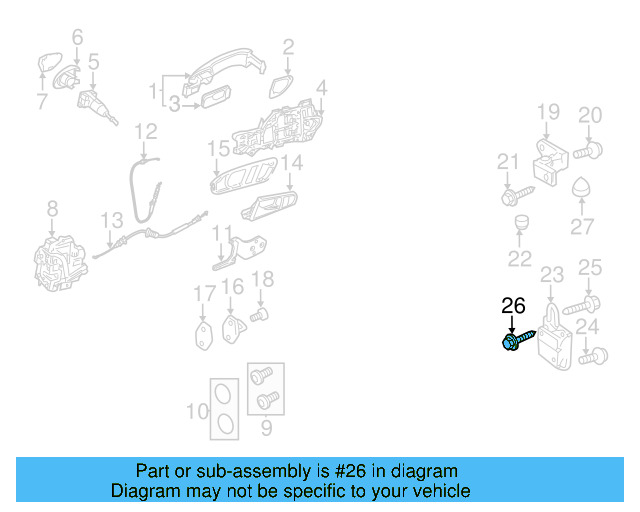Lower Hinge Bolt N-908-232-03 - View 12