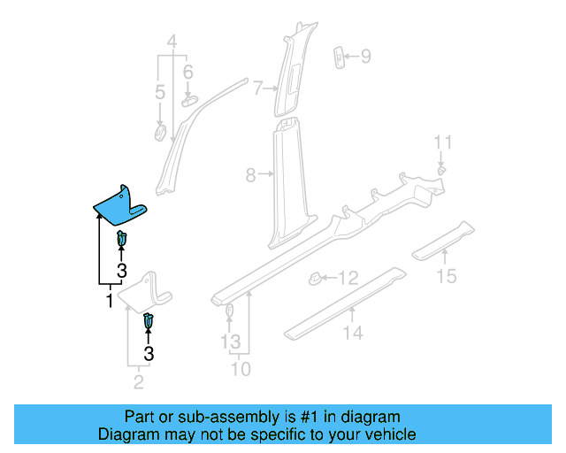 Cowl Trim 1J1-863-484-G-B41 - View 8