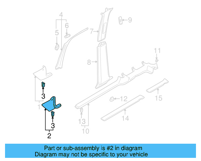 Cowl Trim 1J1-863-483-H-Q70 - View 8