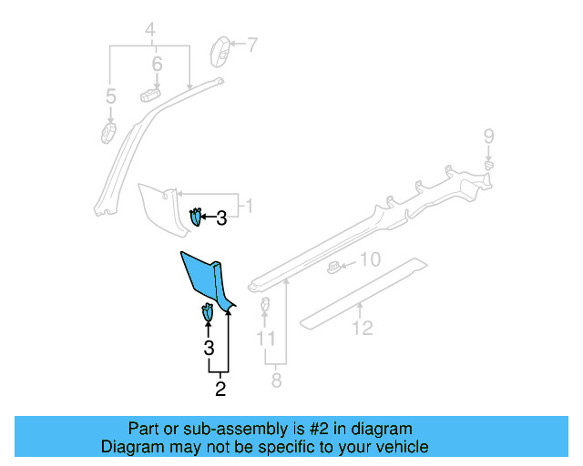 Cowl Trim 1J1-863-483-H-Q70 - View 7