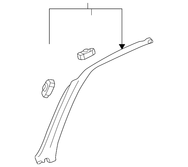 Windshield Pillar Trim 1J0-867-351-E-4R4 - View 3