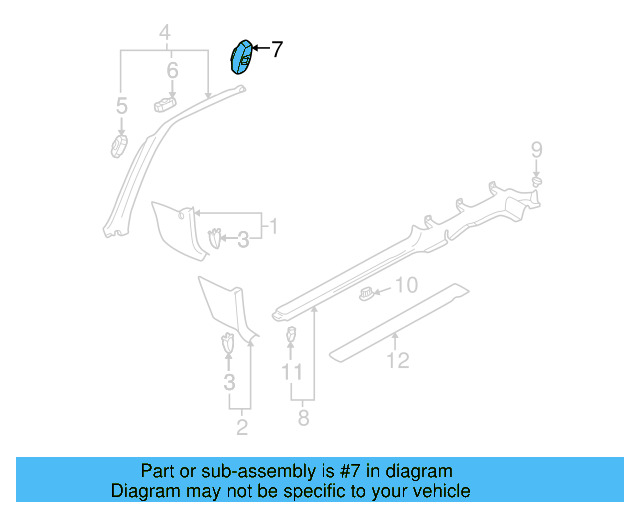 Windshield Pillar Trim Clip 1J0-880-287 - View 5