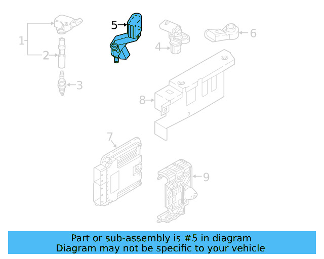 Crankshaft Sensor 05E-906-433-E - View 11