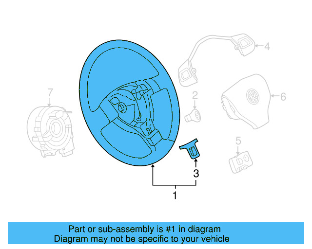 Steering Wheel 5K0-419-091-AR-ASZ - View 4