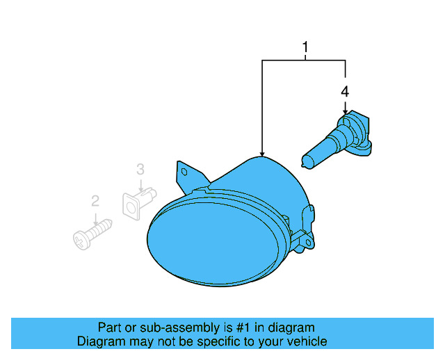 Fog Lamp Assembly 1C0-941-700-E - View 2