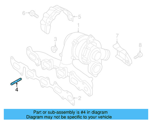 Exhaust Manifold Stud N-901-889-02