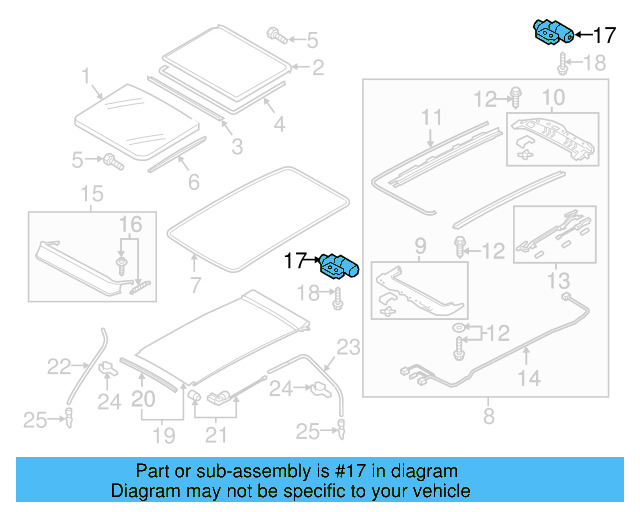 Sunroof Motor 5G0-959-591-A - View 6