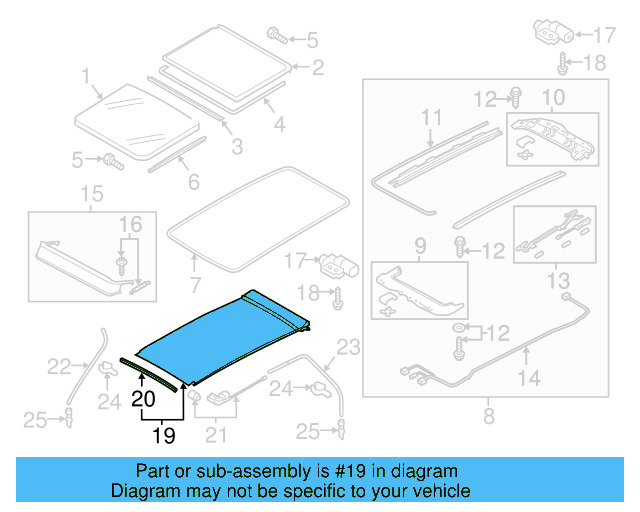 Sunshade 5G9-877-307-B-GC3 - View 4