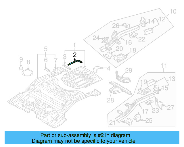 Floor Pan Bracket 7L0-803-368 - View 3