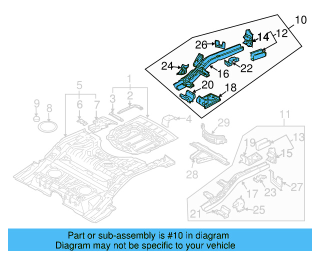 Side Rail Assembly 7L0-803-402-G - View 3