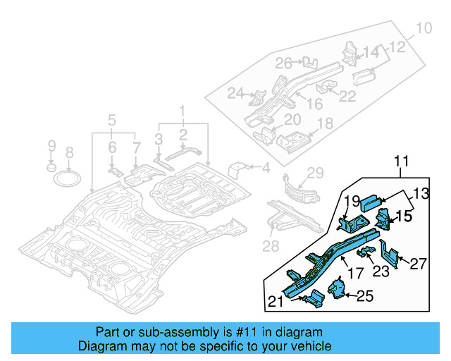 Side Rail Assembly 7L0-803-401-K - View 3