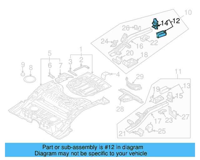 Rear Extension 7L0-803-998 - View 3