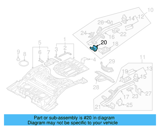 Frame Side Member Bracket 7L0-803-382 - View 5