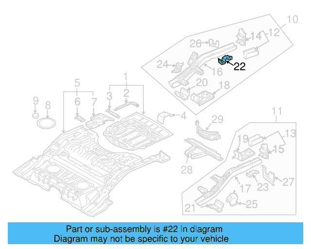 Frame Side Member Bracket 7L0-803-382 - View 4