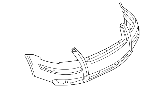 Bumper Cover (Unpainted) 3b0807217gru - View 12