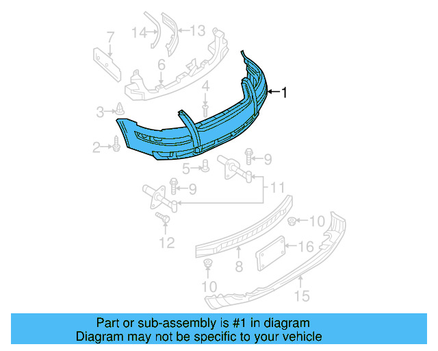 Bumper Cover (Unpainted) 3b0807217gru