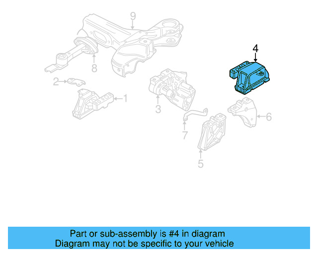 Rear Support 1J0-199-851-N - View 25